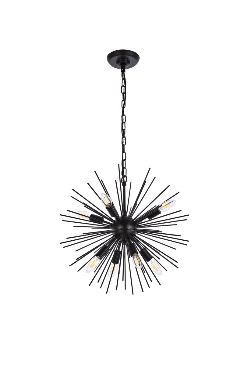 Elegant Lighting TIMBER LD5051D20BK Pendant Contemporary - Black