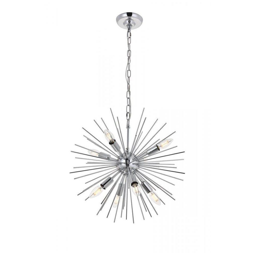 Elegant Lighting TIMBER LD5051D20C Pendant Mid Century Modern - Chrome