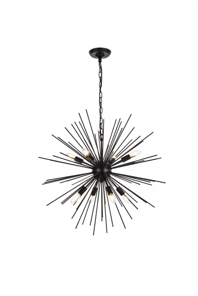 Elegant Lighting TIMBER LD5051D30BK Pendant Contemporary - Black