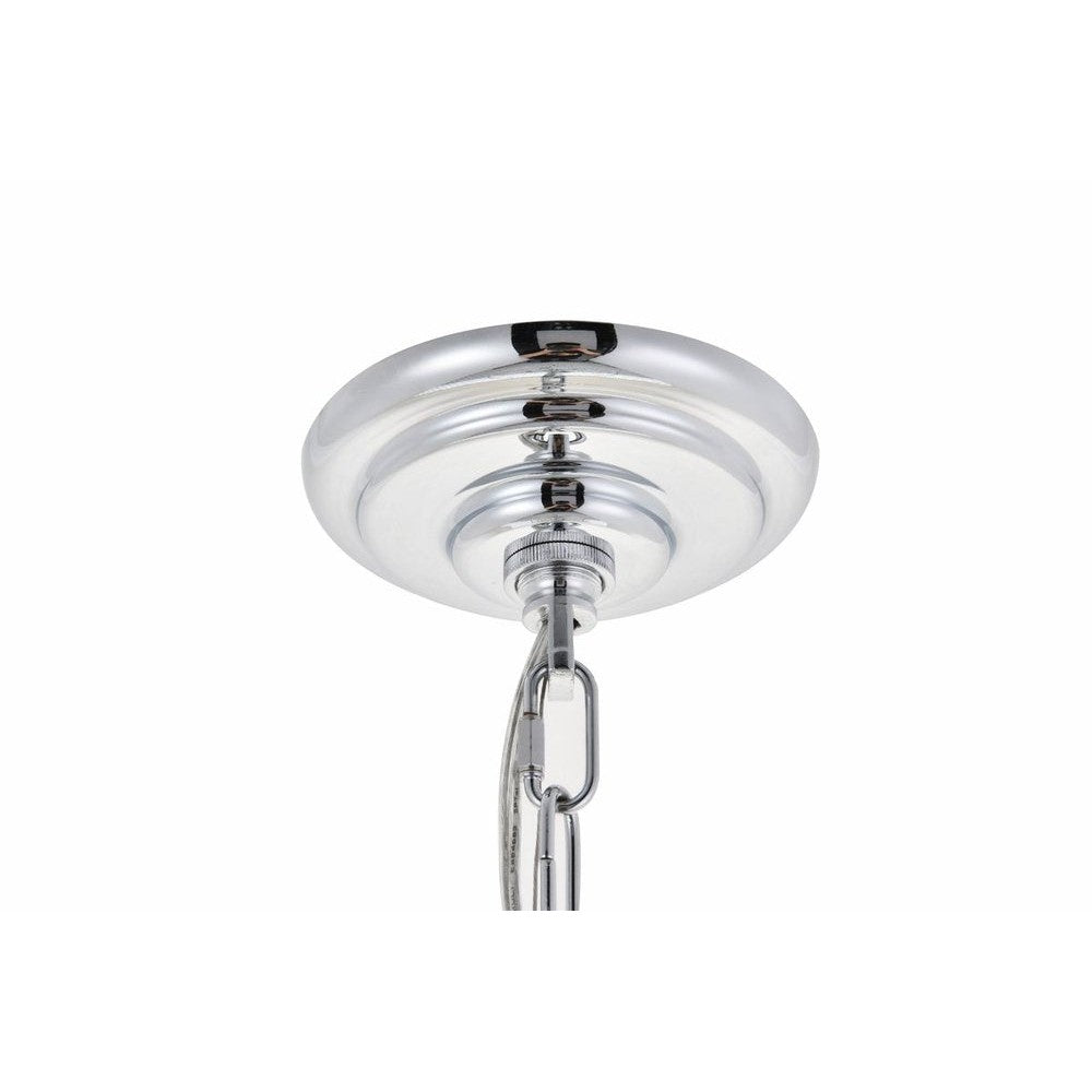 Elegant Lighting WALLACE LD5055D16C Pendant Mid Century Modern - Chrome And Clear