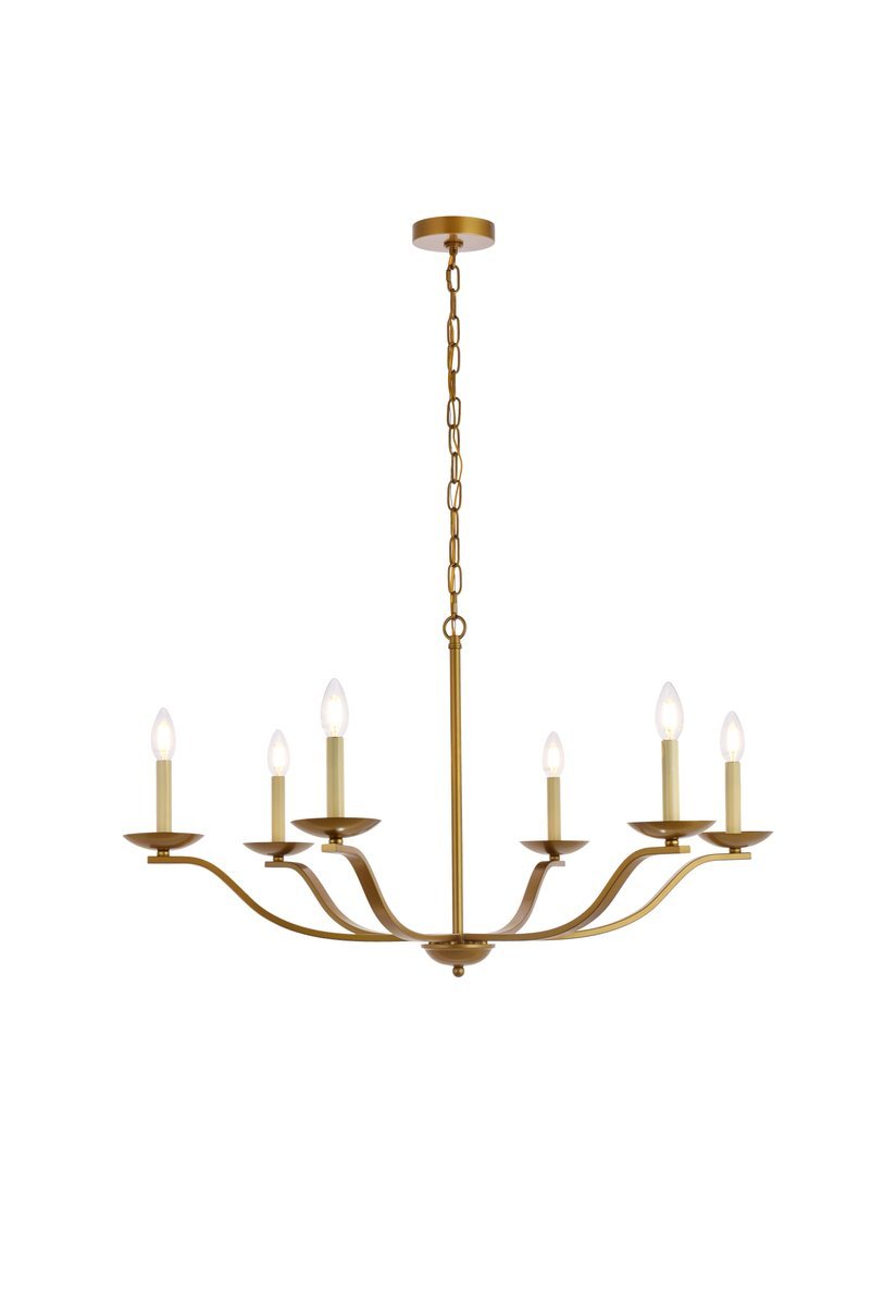 Elegant Lighting TREY LD641D36BR Pendant Mid Century Modern - Brass