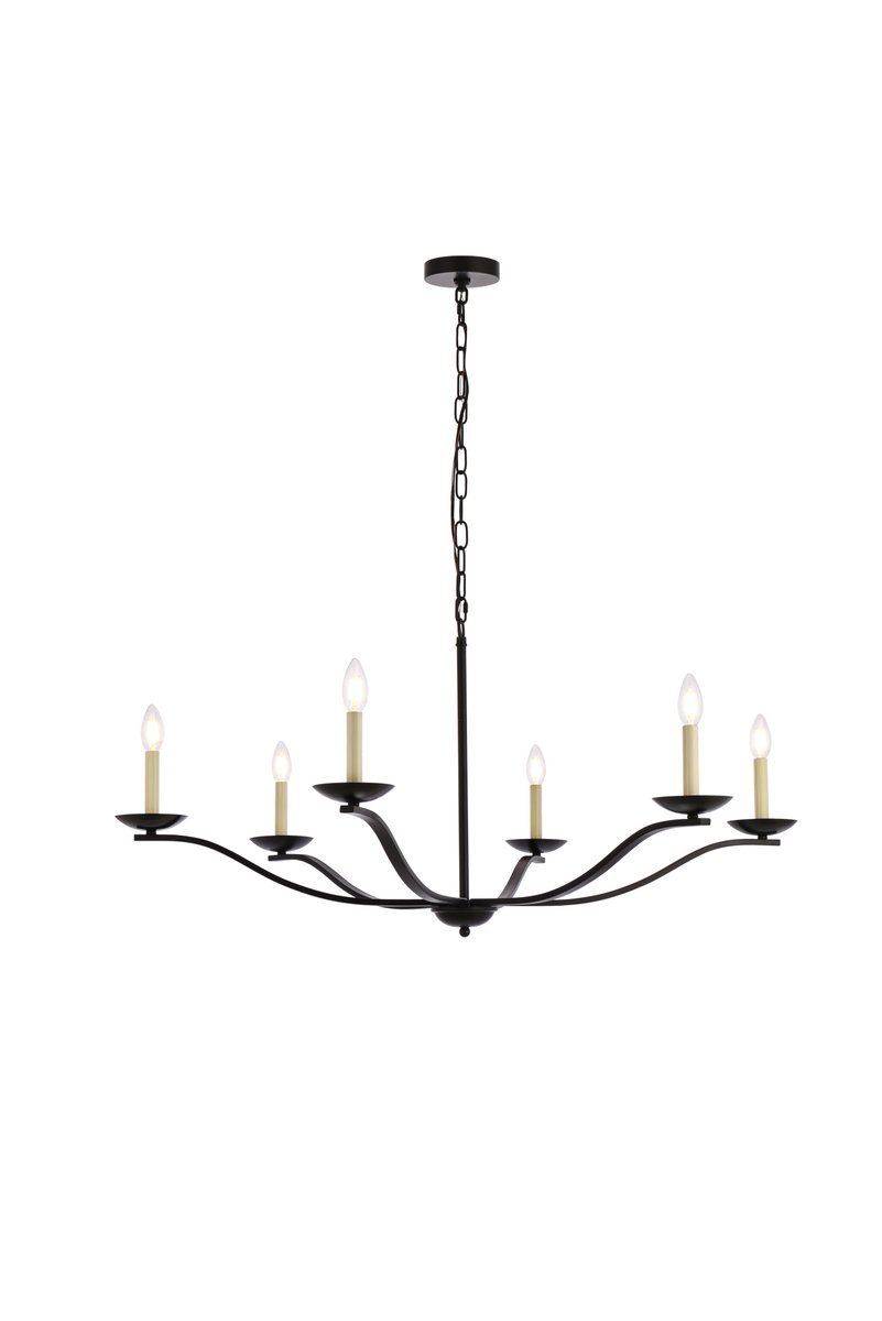 Elegant Lighting TREY LD641D42BK Pendant Mid Century Modern - Black