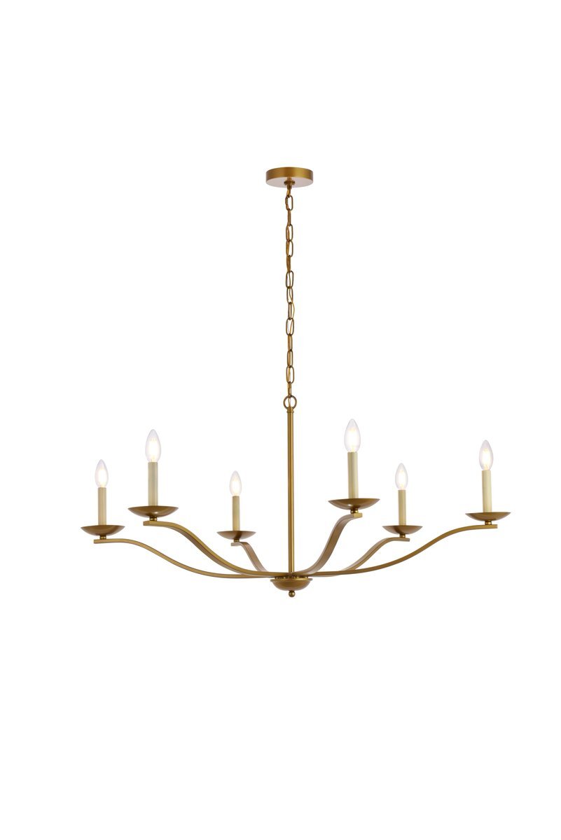 Elegant Lighting TREY LD641D42BR Pendant Mid Century Modern - Brass