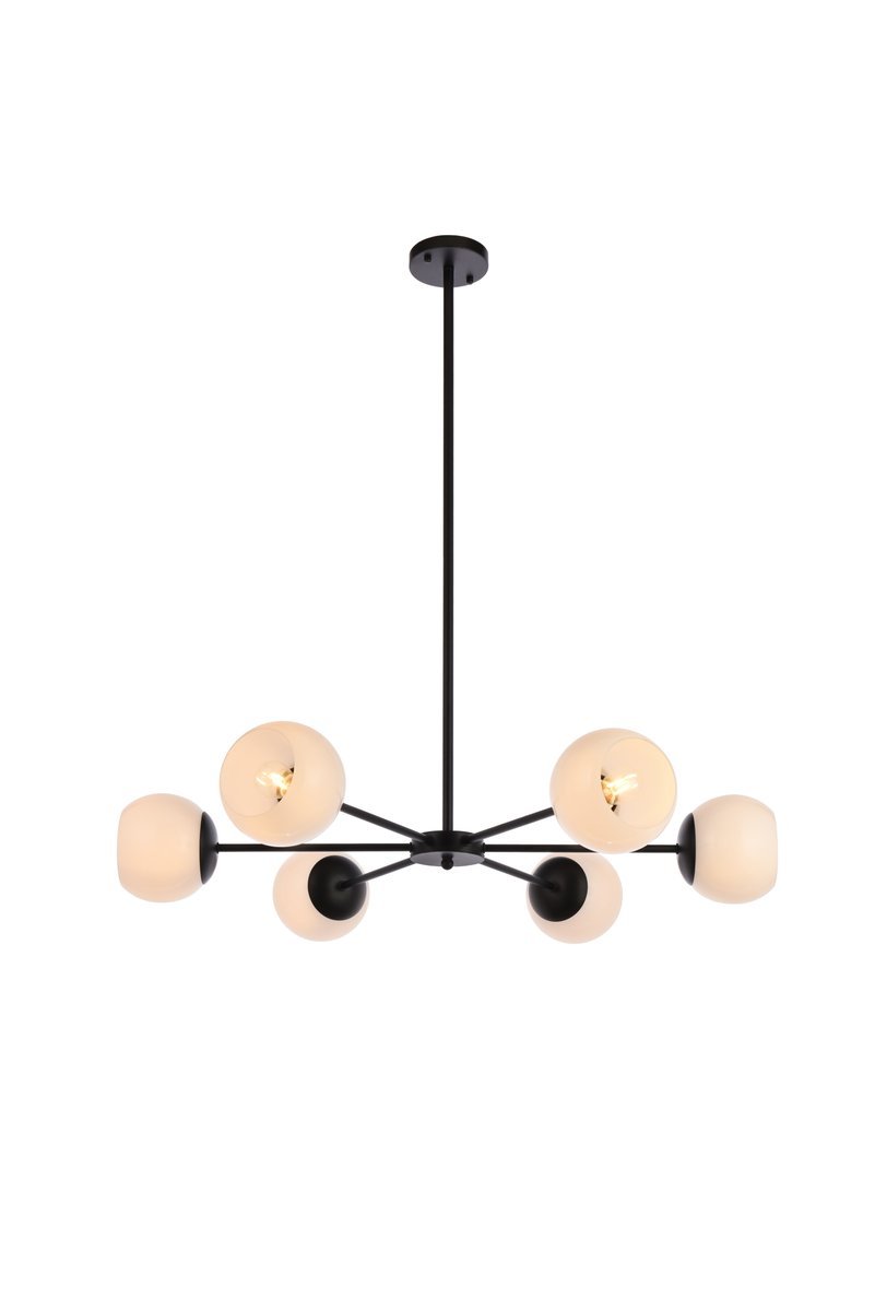 Elegant Lighting BRIGGS LD643D36BK Pendant Mid Century Modern - Black And White