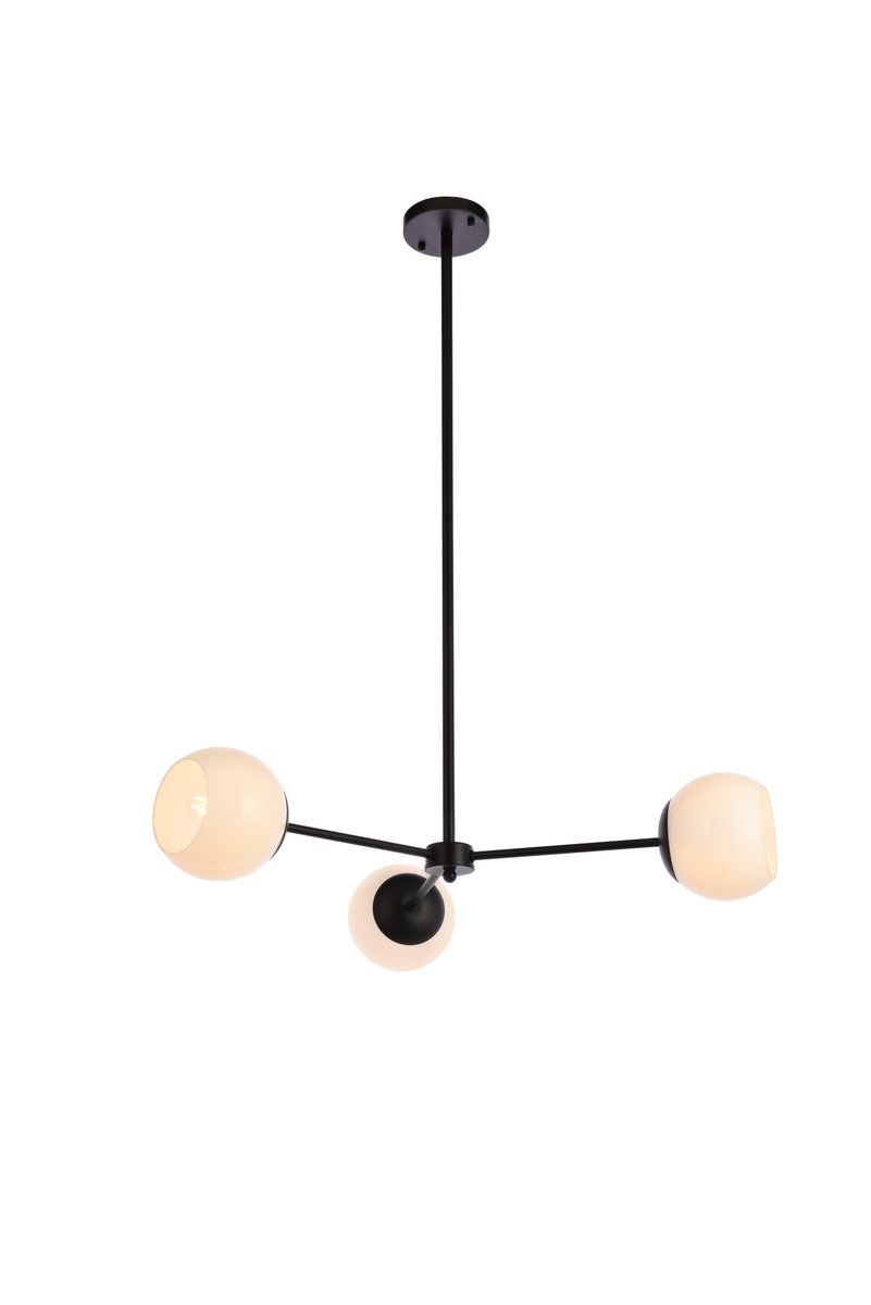 Elegant Lighting BRIGGS LD647D32BK Pendant Mid Century Modern - Black And White