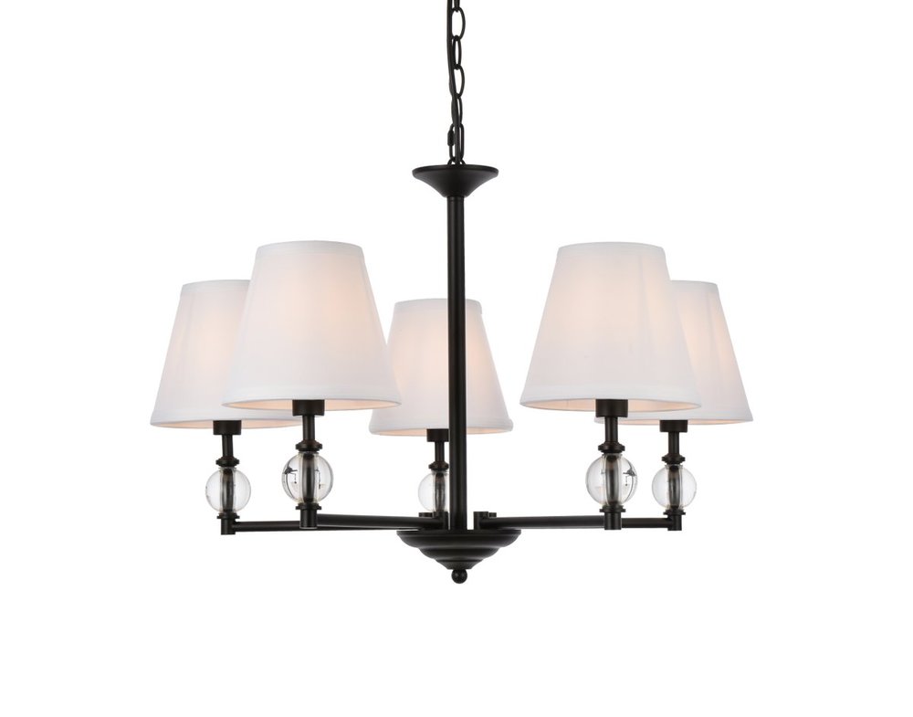 Elegant Lighting BETHANY LD7024D25BK Pendant Mid Century Modern - Black