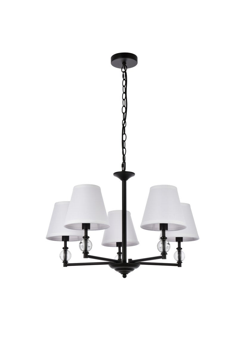 Elegant Lighting BETHANY LD7024D25BK Pendant Mid Century Modern - Black