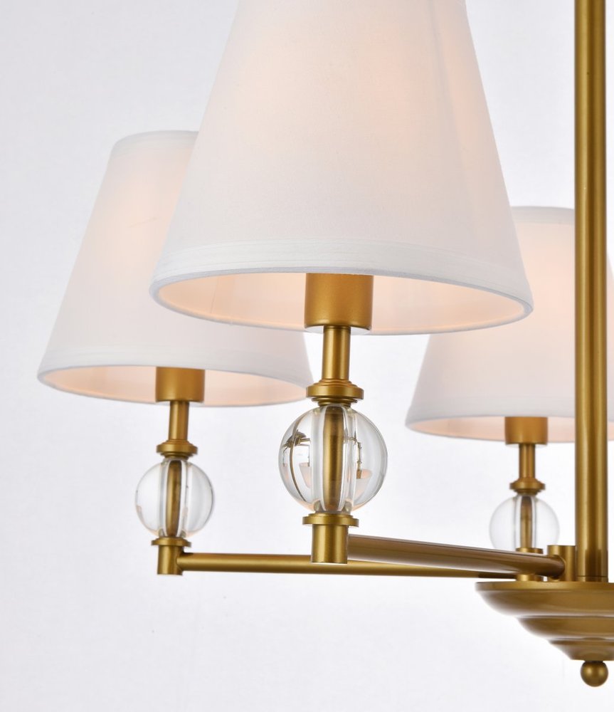 Elegant Lighting BETHANY LD7024D25BR Pendant Mid Century Modern - Brass