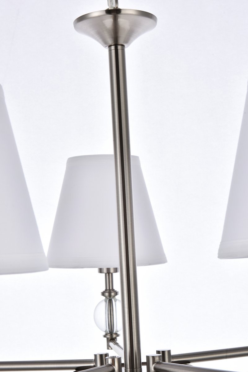 Elegant Lighting BETHANY LD7024D25SN Pendant Mid Century Modern - Satin Nickel