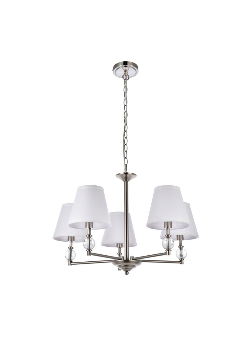 Elegant Lighting BETHANY LD7024D25SN Pendant Mid Century Modern - Satin Nickel