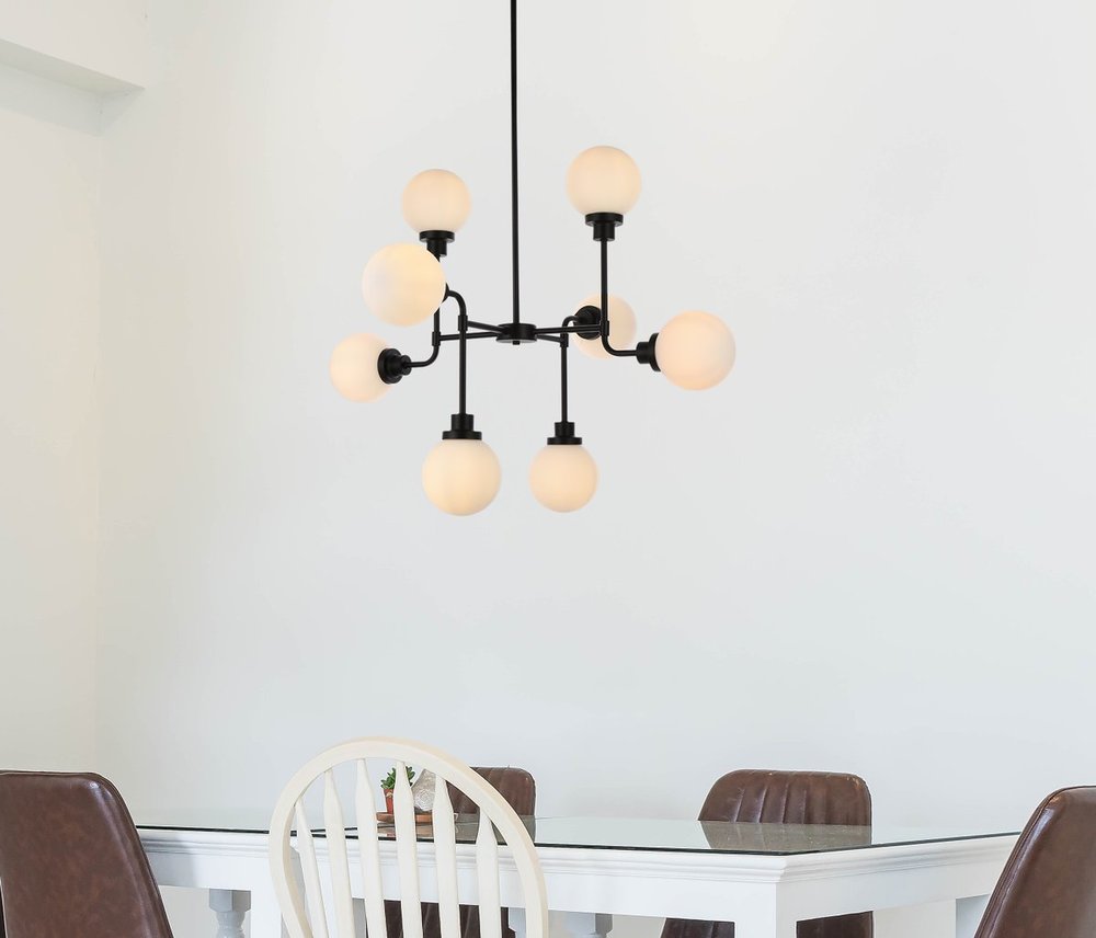 Elegant Lighting HANSON LD7038D36BK Pendant Mid Century Modern - Black