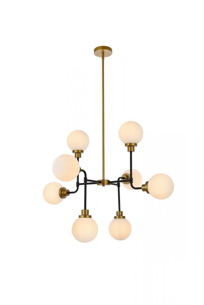 Elegant Lighting HANSON LD7038D36BRB Pendant Mid Century Modern - Black And Brass