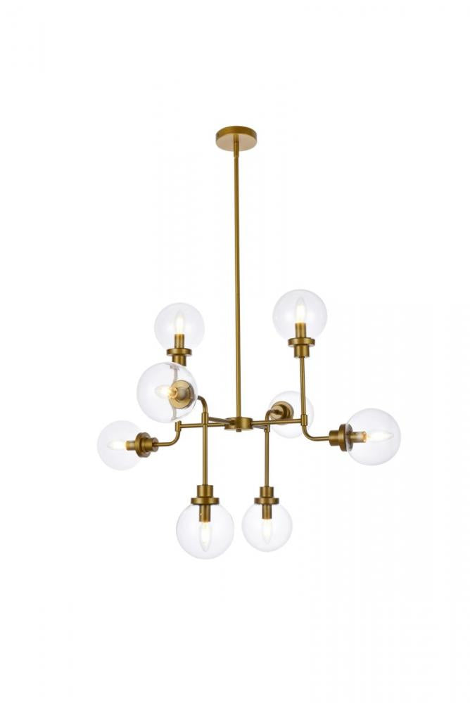 Elegant Lighting HANSON LD7039D36BR Pendant Mid Century Modern - Brass