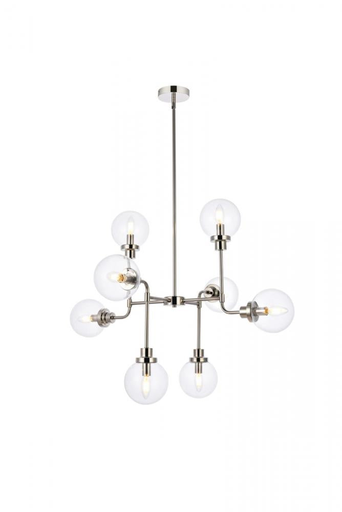 Elegant Lighting HANSON LD7039D36PN Pendant Mid Century Modern - Polished Nickel