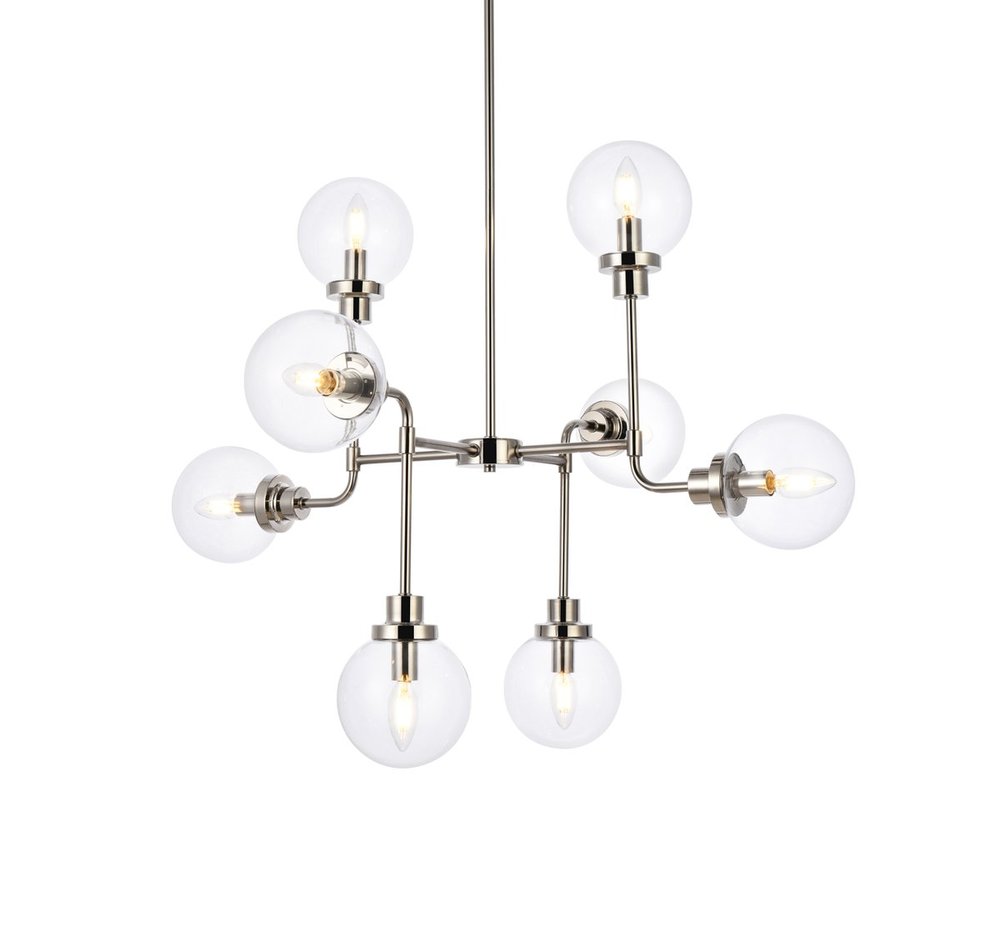 Elegant Lighting HANSON LD7039D36PN Pendant Mid Century Modern - Polished Nickel