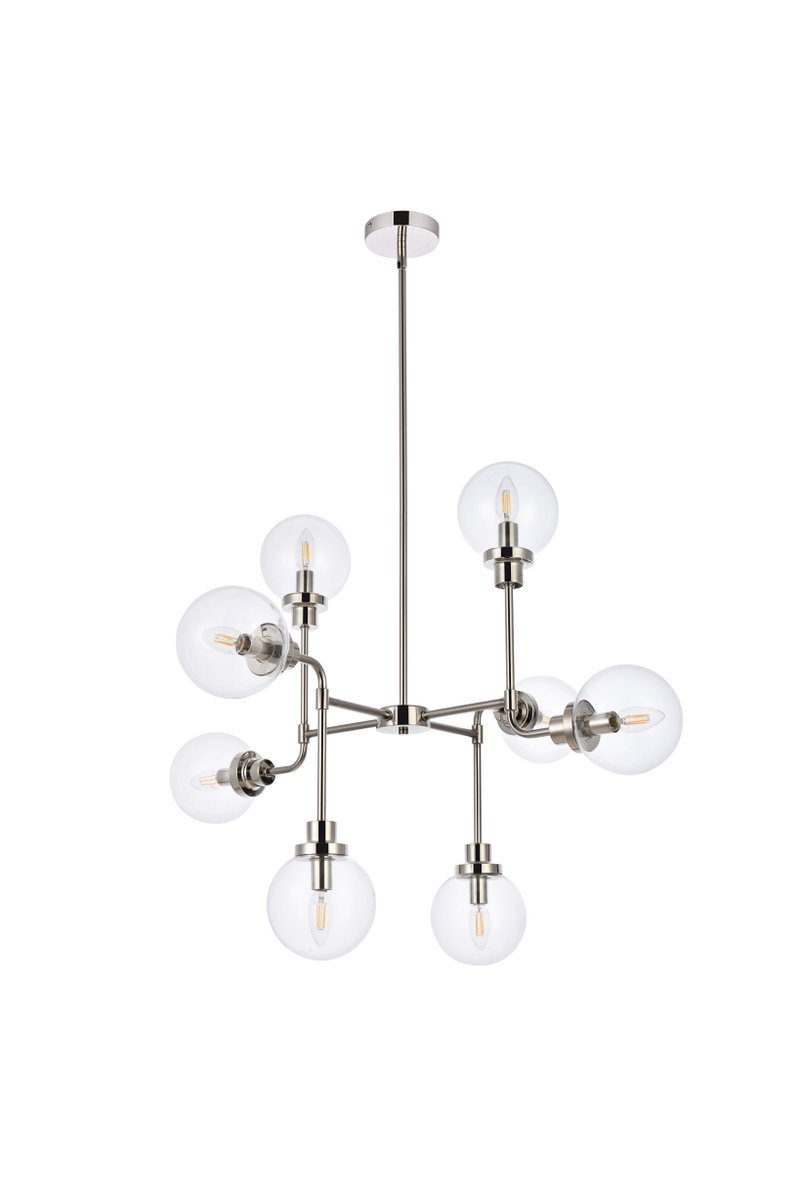 Elegant Lighting HANSON LD7039D36PN Pendant Mid Century Modern - Polished Nickel