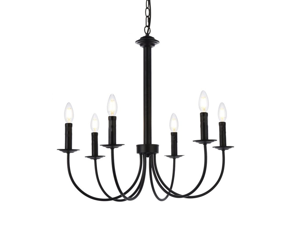 Elegant Lighting BRIELLE LD7040D26BK Pendant Mid Century Modern - Black