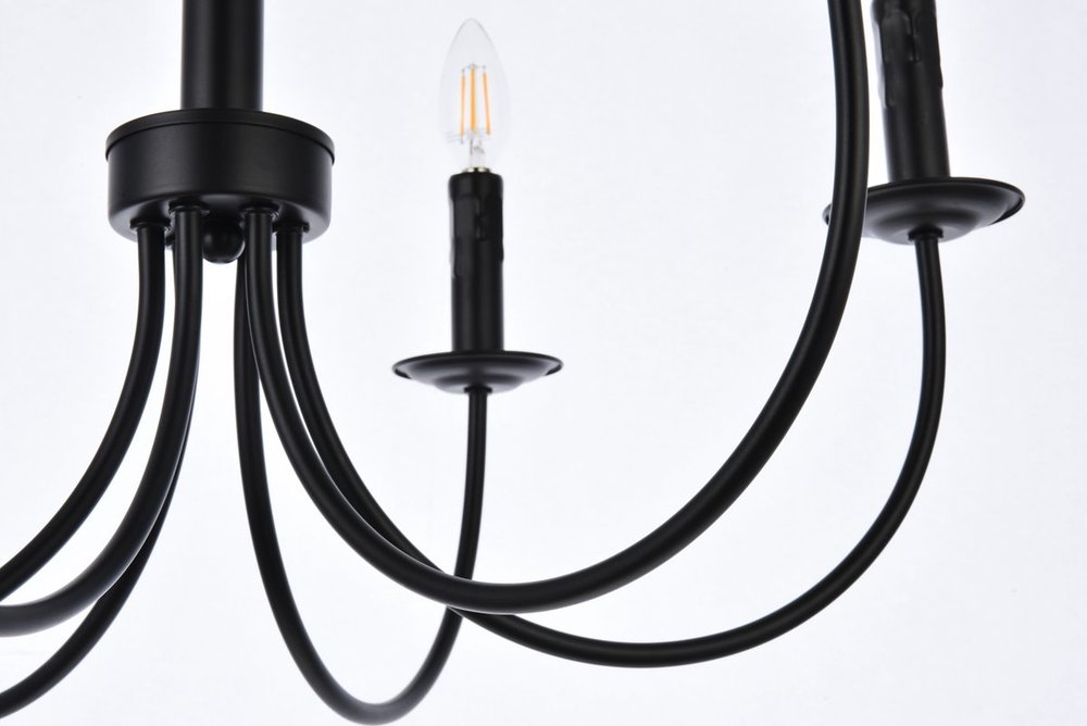 Elegant Lighting BRIELLE LD7040D26BK Pendant Mid Century Modern - Black