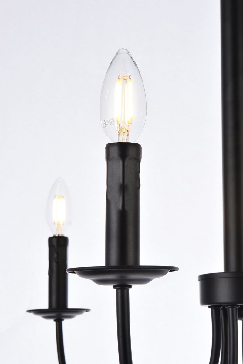 Elegant Lighting BRIELLE LD7040D26BK Pendant Mid Century Modern - Black