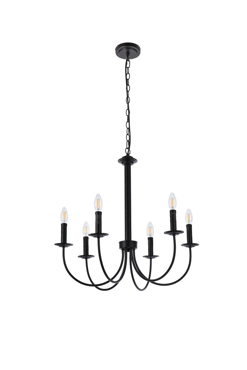 Elegant Lighting BRIELLE LD7040D26BK Pendant Mid Century Modern - Black