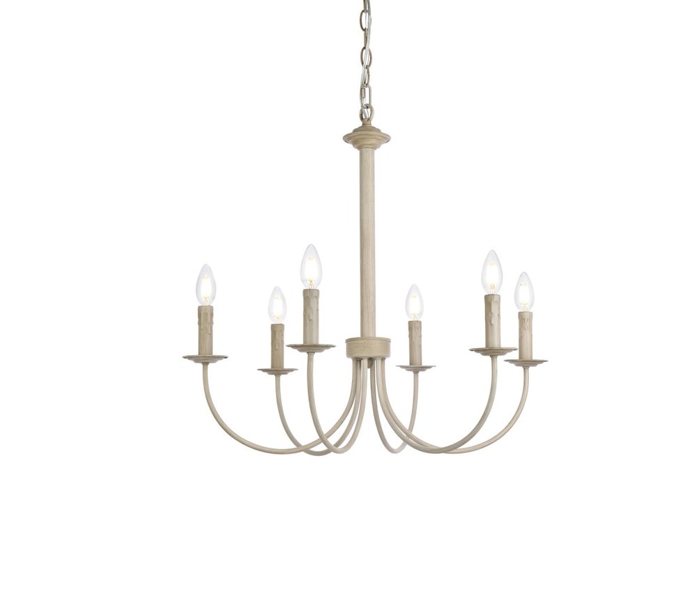 Elegant Lighting BRIELLE LD7040D26WD Pendant Mid Century Modern - Weathered Dove