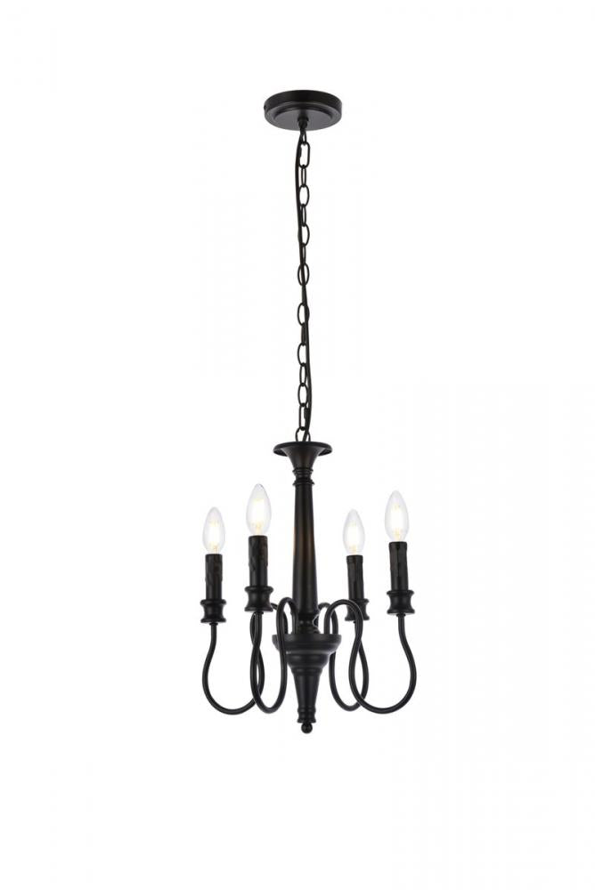 Elegant Lighting FLYNX LD7042D14BK Pendant Mid Century Modern - Black