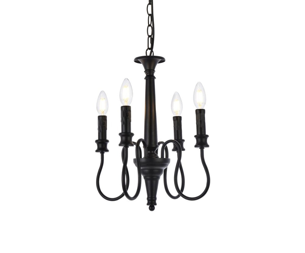 Elegant Lighting FLYNX LD7042D14BK Pendant Mid Century Modern - Black