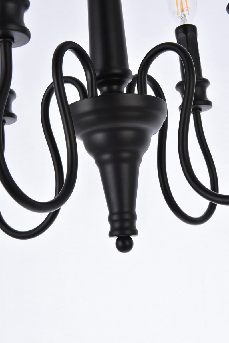 Elegant Lighting FLYNX LD7042D14BK Pendant Mid Century Modern - Black