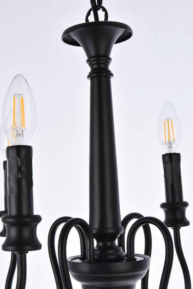 Elegant Lighting FLYNX LD7042D14BK Pendant Mid Century Modern - Black