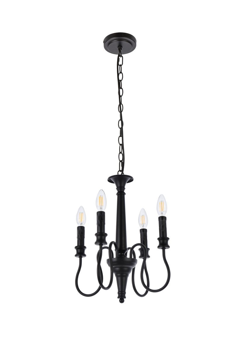 Elegant Lighting FLYNX LD7042D14BK Pendant Mid Century Modern - Black