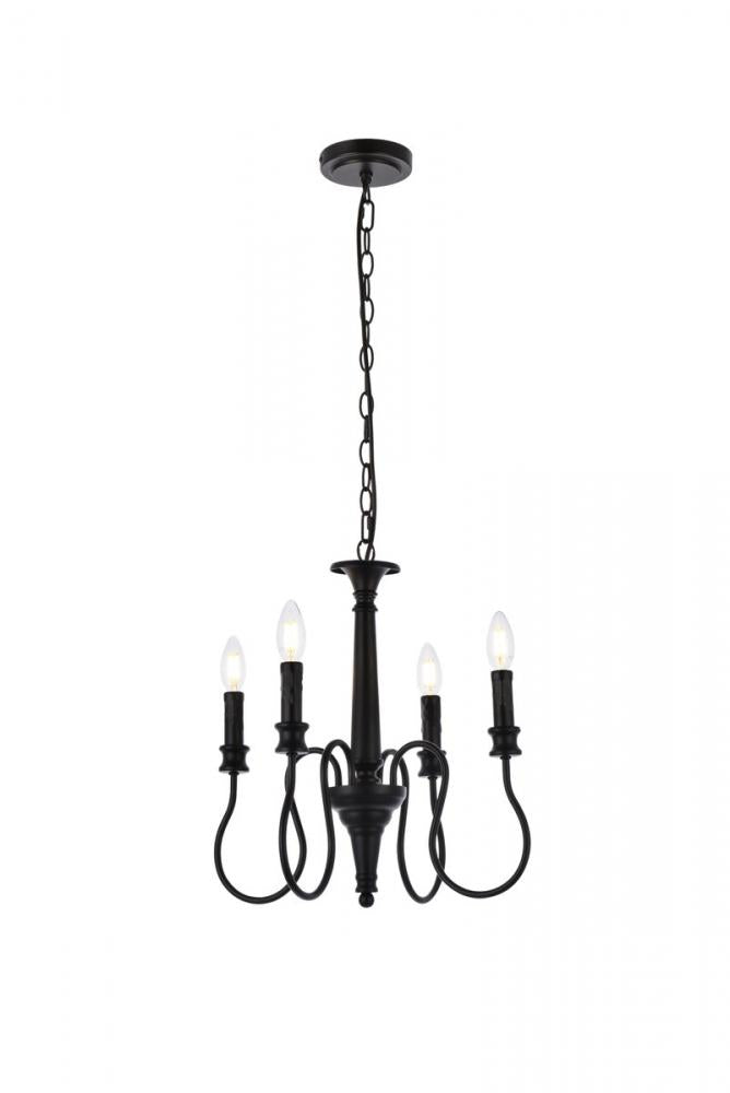 Elegant Lighting FLYNX LD7043D17BK Pendant Mid Century Modern - Black