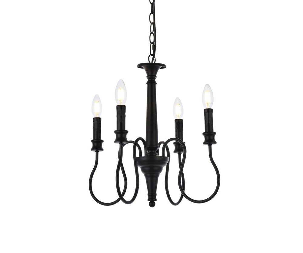 Elegant Lighting FLYNX LD7043D17BK Pendant Mid Century Modern - Black