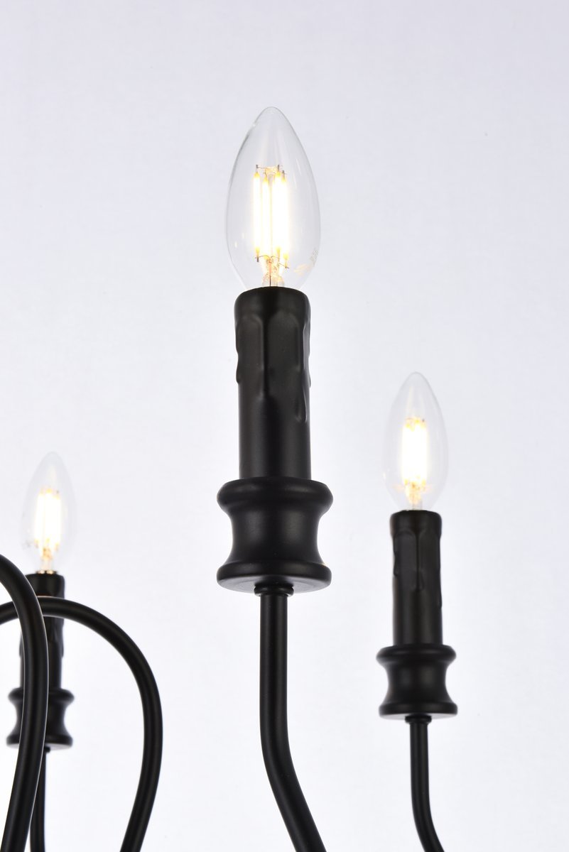 Elegant Lighting FLYNX LD7044D26BK Pendant Mid Century Modern - Black