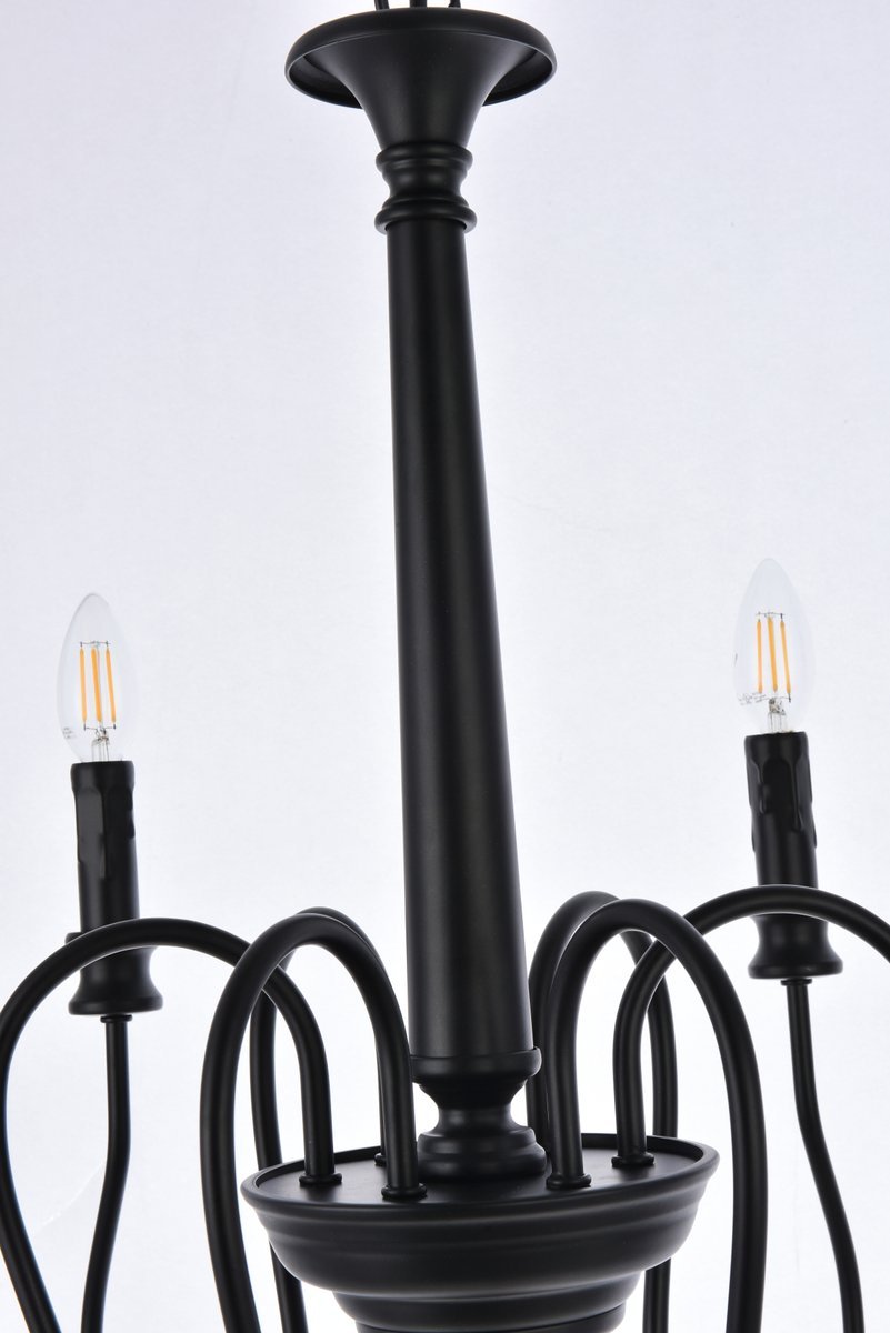 Elegant Lighting FLYNX LD7044D26BK Pendant Mid Century Modern - Black