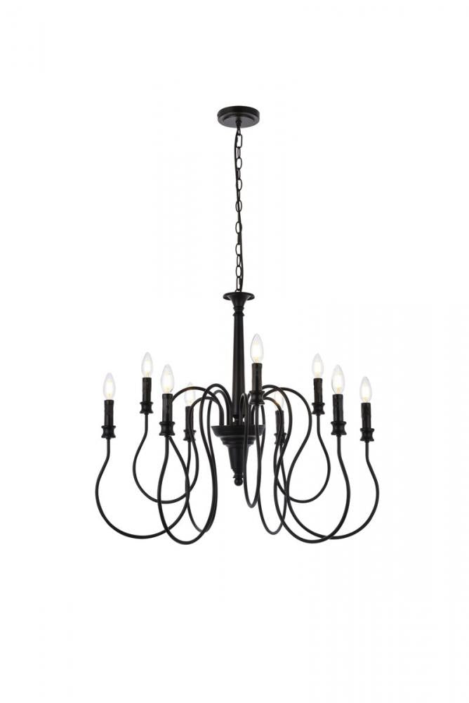 Elegant Lighting FLYNX LD7045D30BK Pendant Mid Century Modern - Black