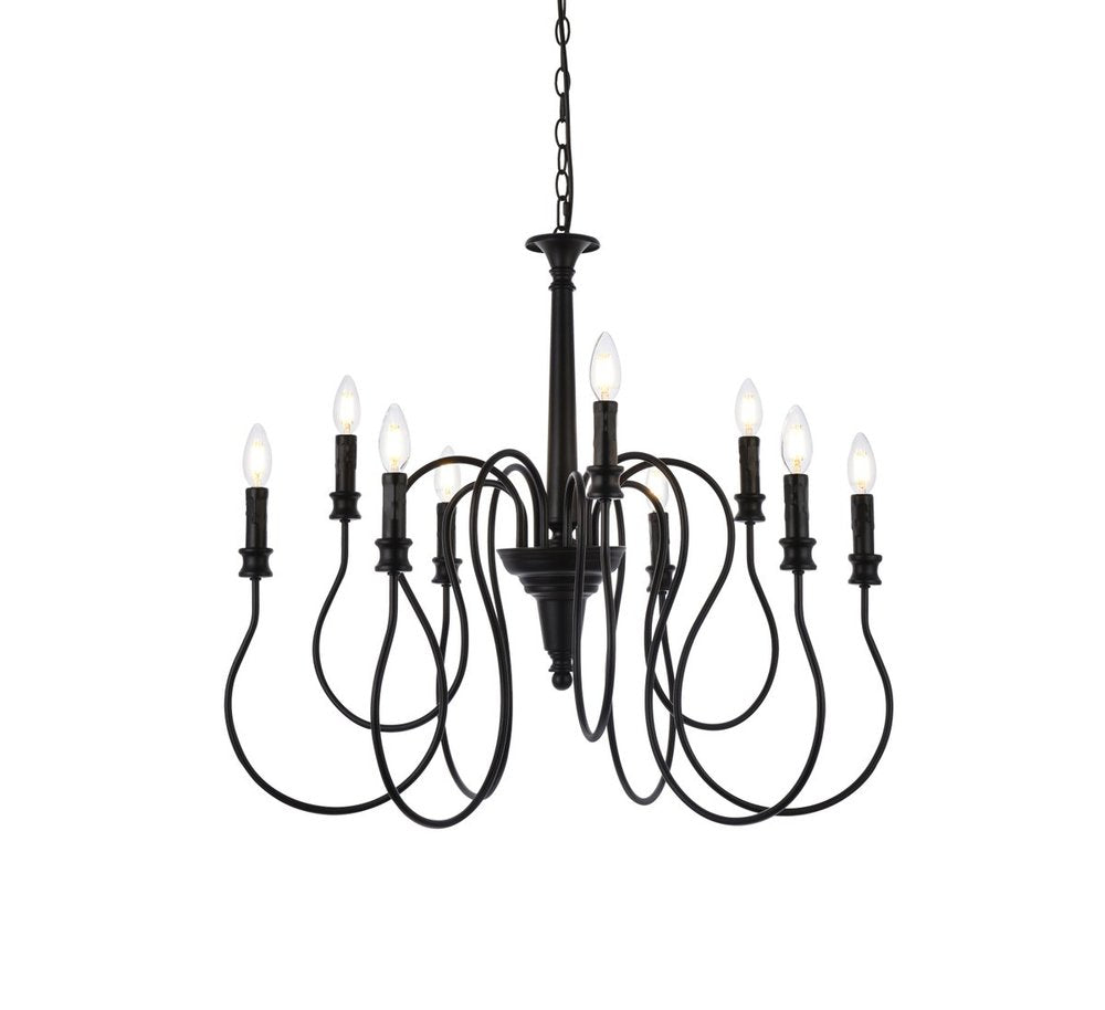 Elegant Lighting FLYNX LD7045D30BK Pendant Mid Century Modern - Black