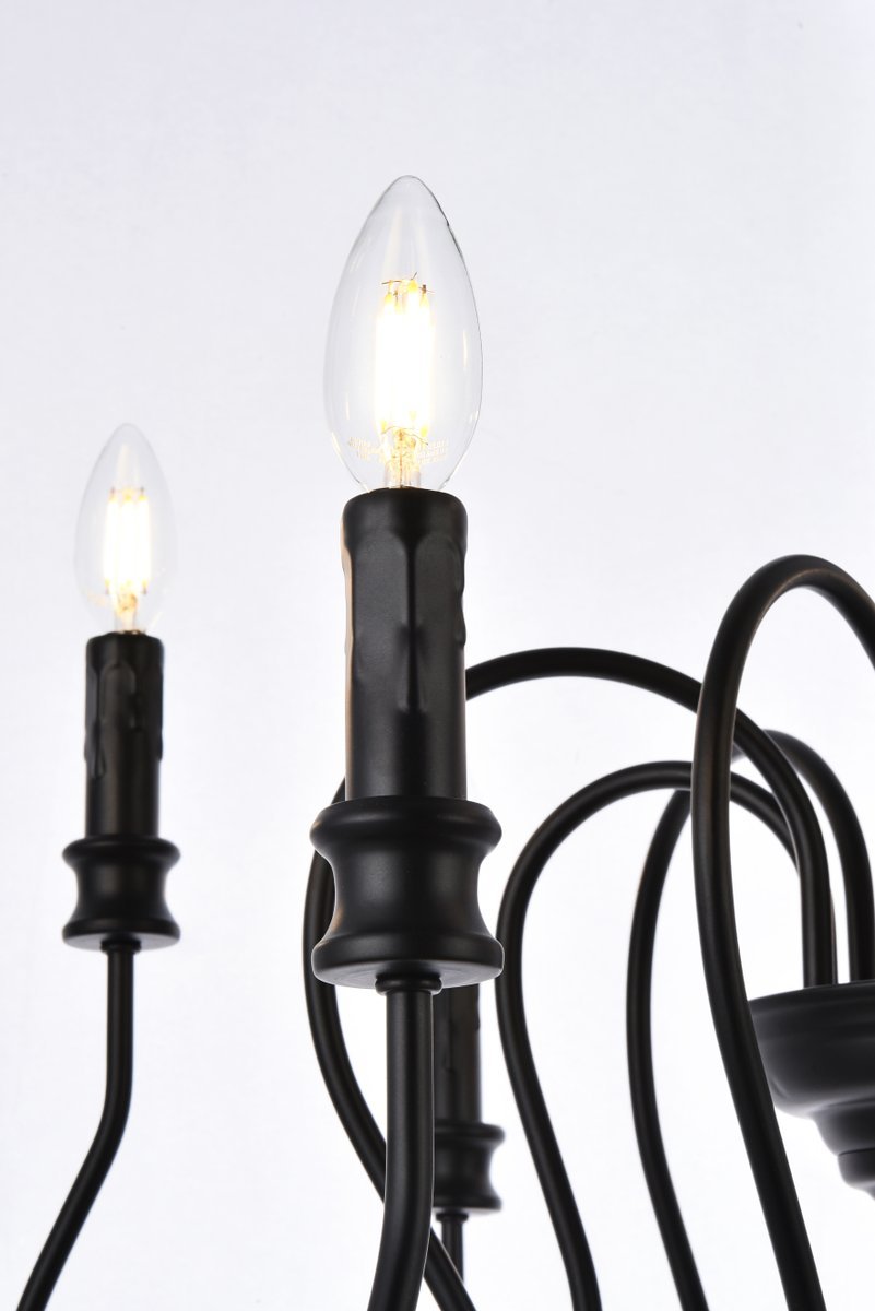 Elegant Lighting FLYNX LD7045D30BK Pendant Mid Century Modern - Black