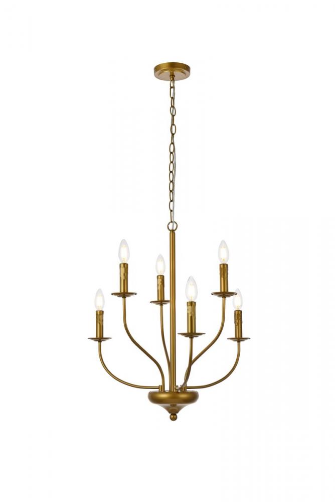 Elegant Lighting WESTLEY LD7046D24BR Pendant Mid Century Modern - Brass