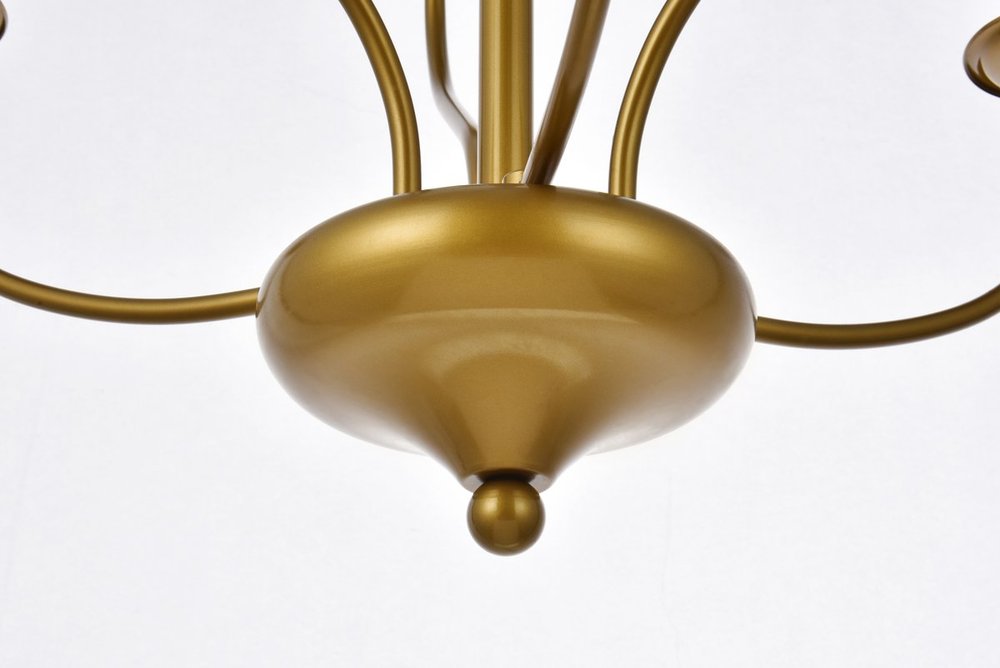 Elegant Lighting WESTLEY LD7046D24BR Pendant Mid Century Modern - Brass