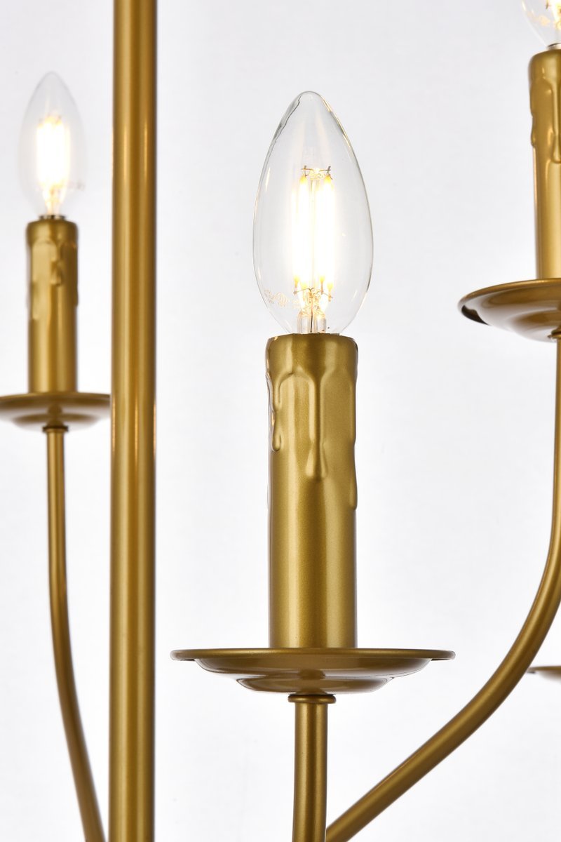 Elegant Lighting WESTLEY LD7046D24BR Pendant Mid Century Modern - Brass