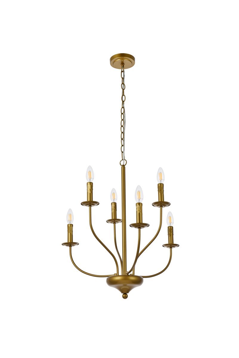 Elegant Lighting WESTLEY LD7046D24BR Pendant Mid Century Modern - Brass