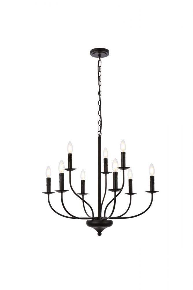 Elegant Lighting WESTLEY LD7047D28BK Pendant Mid Century Modern - Black