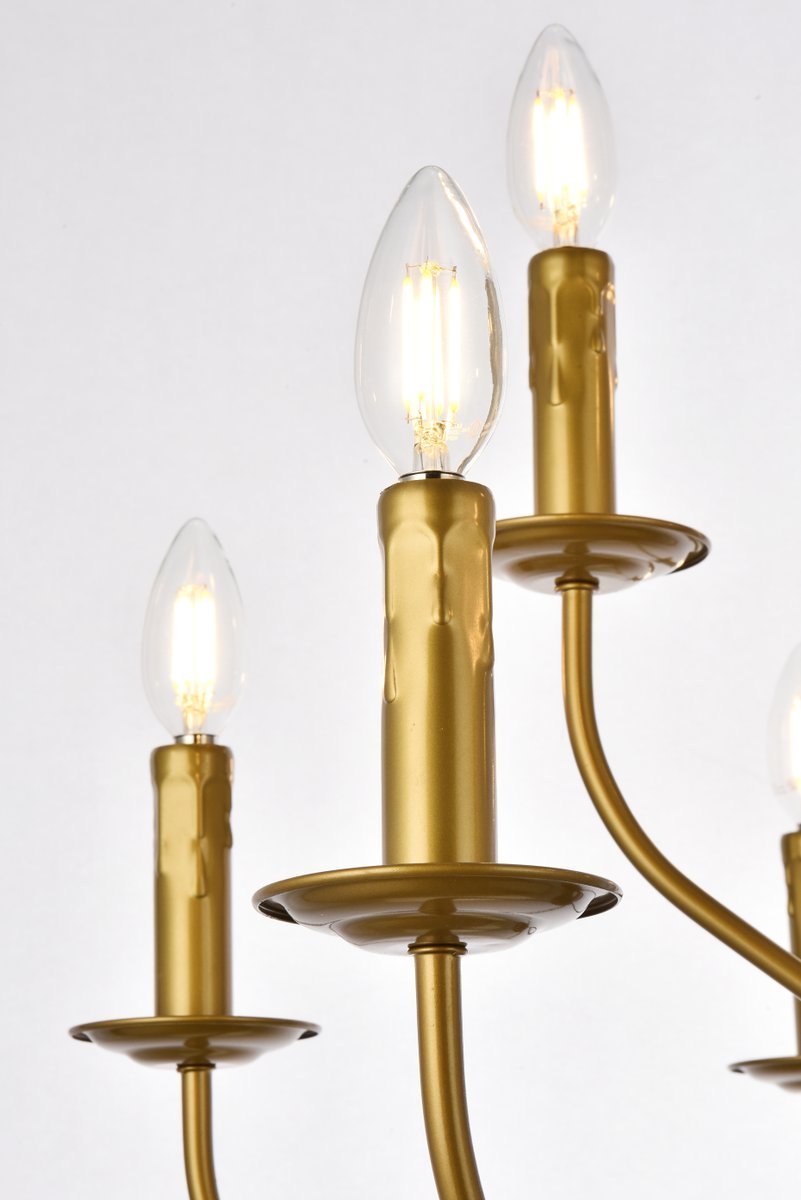 Elegant Lighting WESTLEY LD7047D28BR Pendant Mid Century Modern - Brass