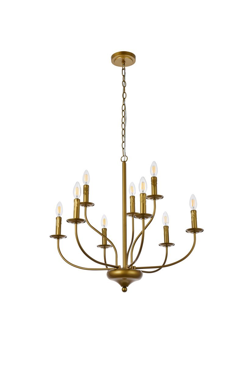 Elegant Lighting WESTLEY LD7047D28BR Pendant Mid Century Modern - Brass