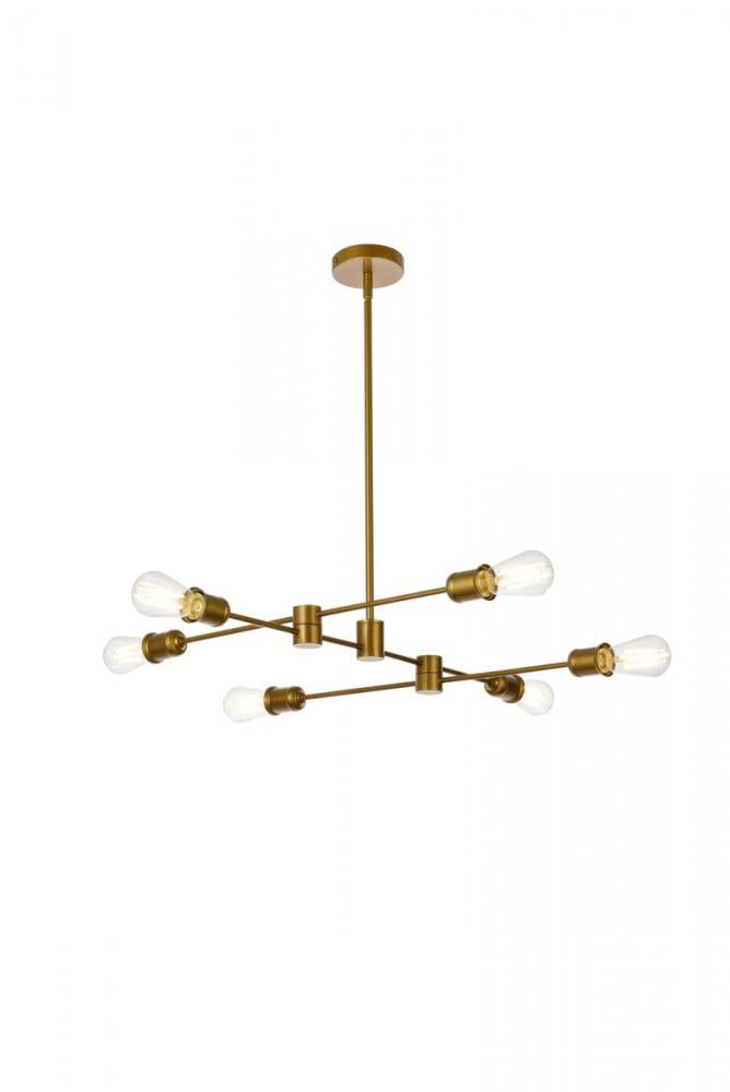 Elegant Lighting XAVIER LD7051D31BR Pendant Mid Century Modern - Brass