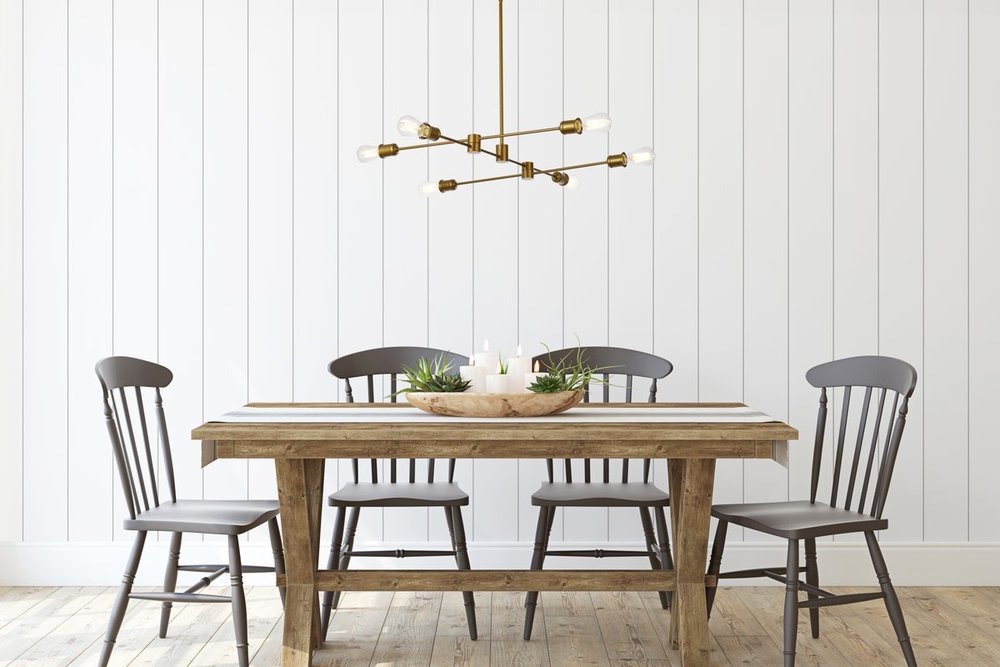 Elegant Lighting XAVIER LD7052D35BR Pendant Mid Century Modern - Brass