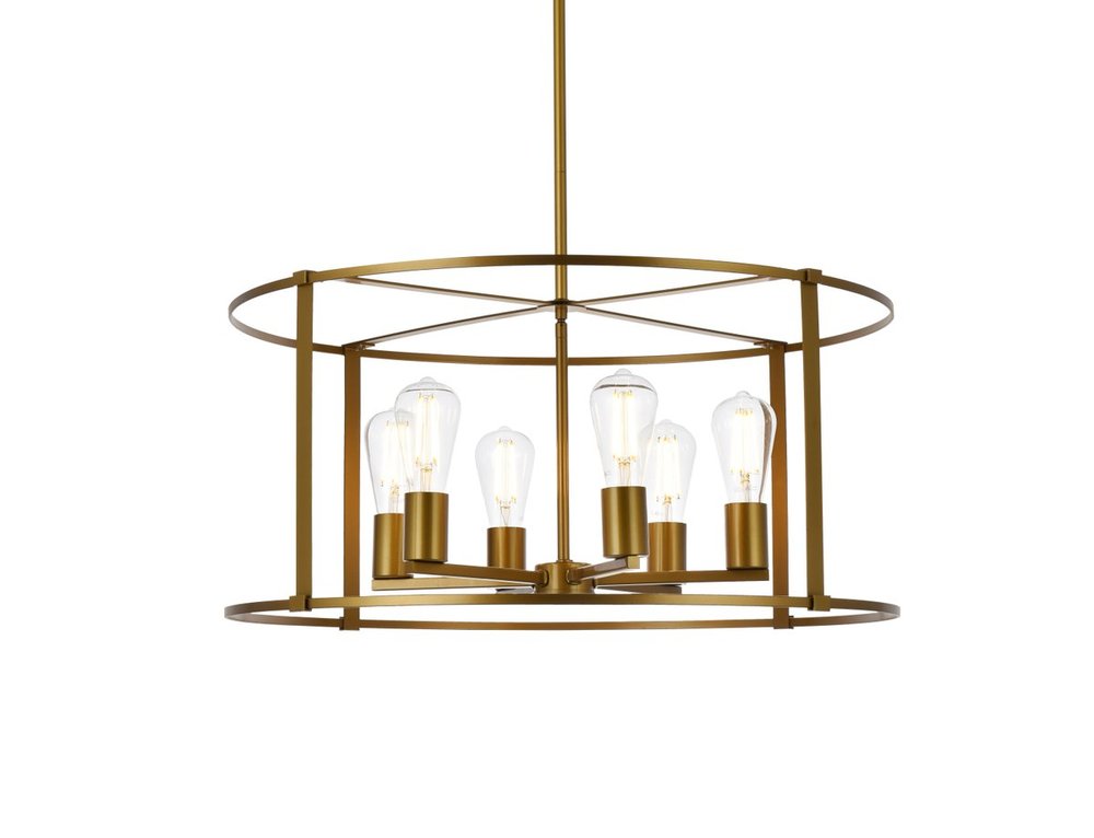 Elegant Lighting AGNYS LD7058D26BR Pendant Mid Century Modern - Brass