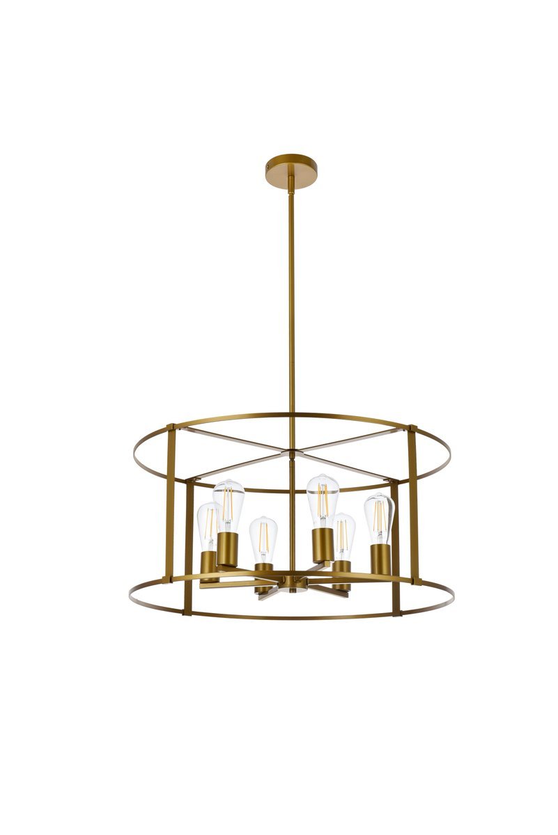 Elegant Lighting AGNYS LD7058D26BR Pendant Mid Century Modern - Brass