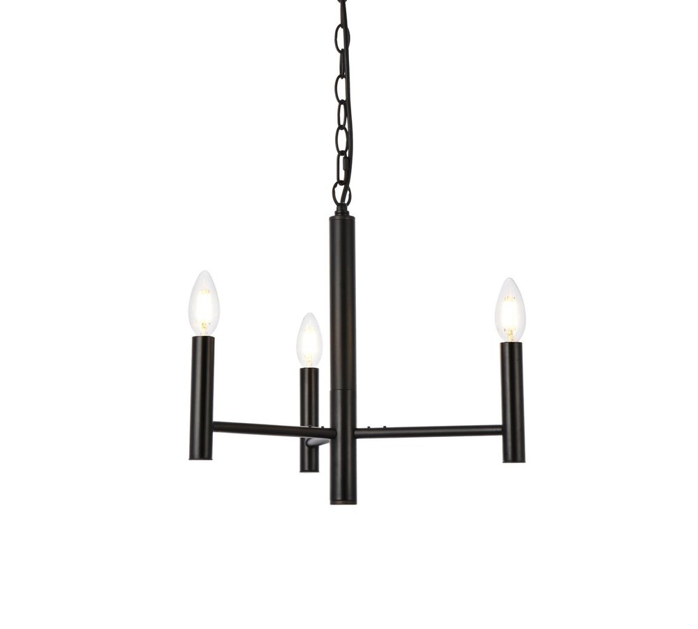 Elegant Lighting CARMELLA LD7059D17BK Pendant Mid Century Modern - Black