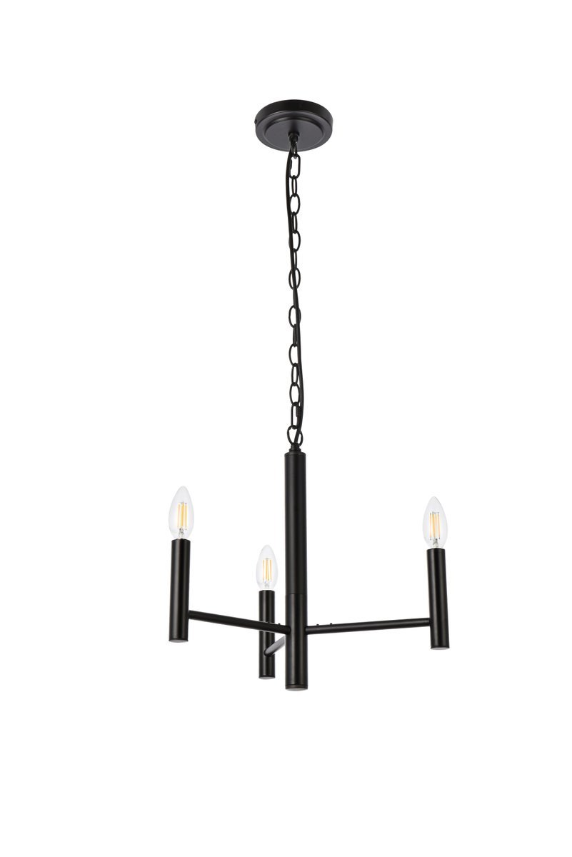 Elegant Lighting CARMELLA LD7059D17BK Pendant Mid Century Modern - Black